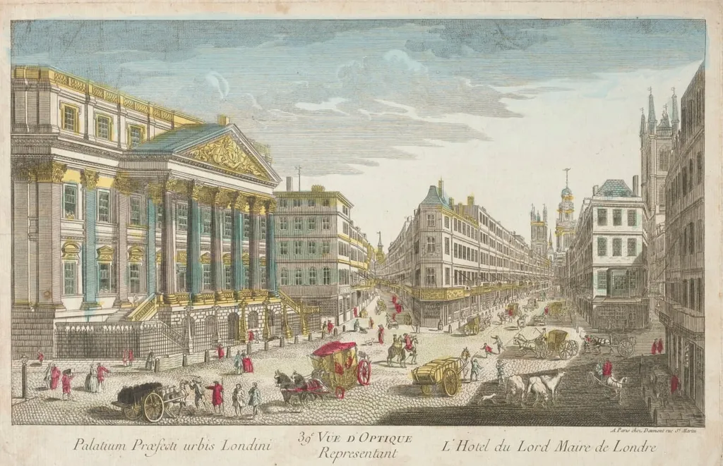 Residence of the Lord Mayor of London, by Unknown, 1704