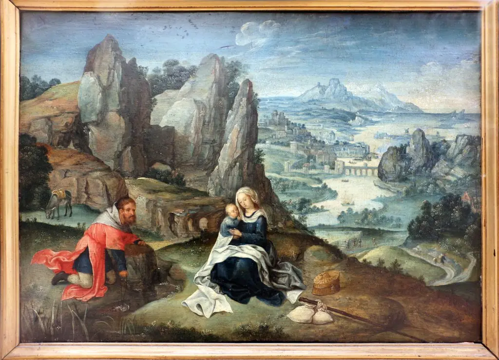 Rest on the Flight into Egypt, by Unknown