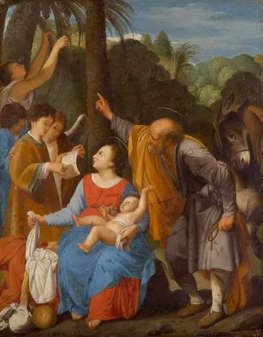 Rest on the Flight into Egypt, by Unknown, unspecified