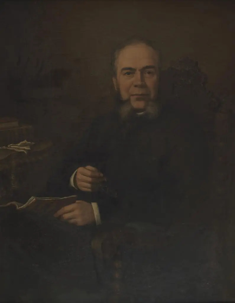 Rev John Morris, DD, 1813-96, by Unknown