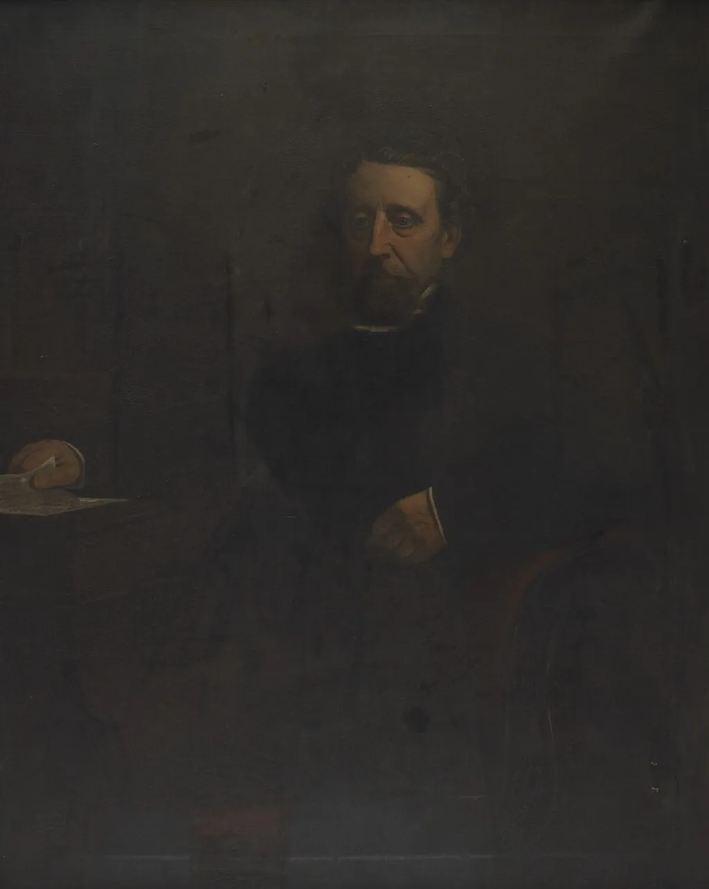 Reverend John Davies, Cardiff, 1823-1874, by Unknown, oil, 1800