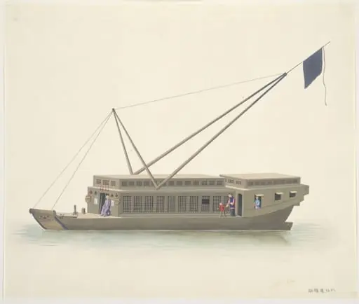 Rice Boat From Outside the River, by Unknown