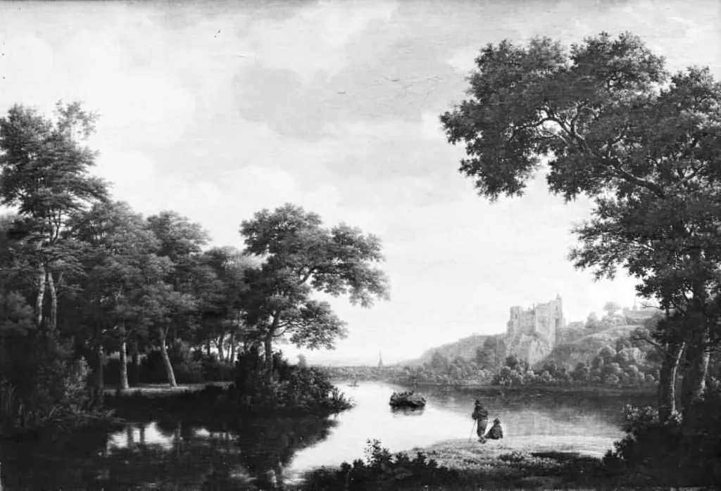 River Landscape, by Unknown, unspecified, 1650