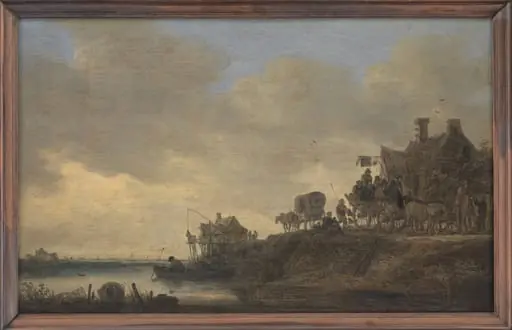 River Scene with the "Swan" Tavern, by Unknown