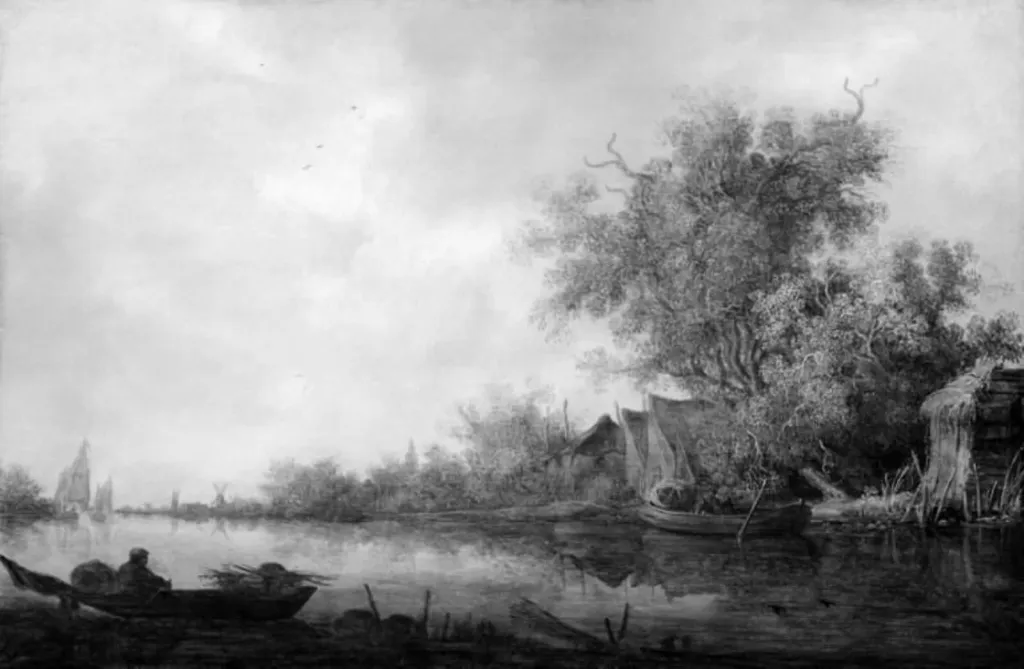 River Scenery, by Unknown, 1634