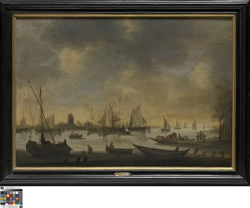 Rivierlandschap, by Unknown