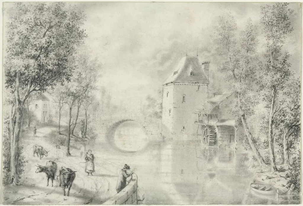 Road by the Old Bridge, by Unknown, 1804