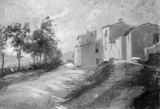 Road near Sulmona, Italy, by Unknown