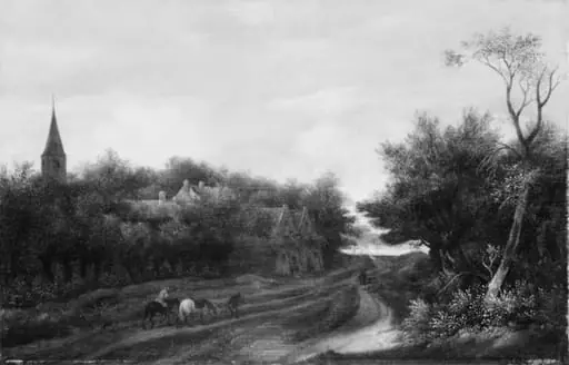 Road near Village, by Unknown