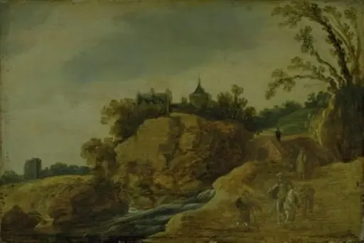 Rocky Landscape with a Castle, by Unknown
