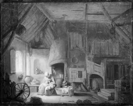 Room in a Dutch Peasant Cottage, by Unknown