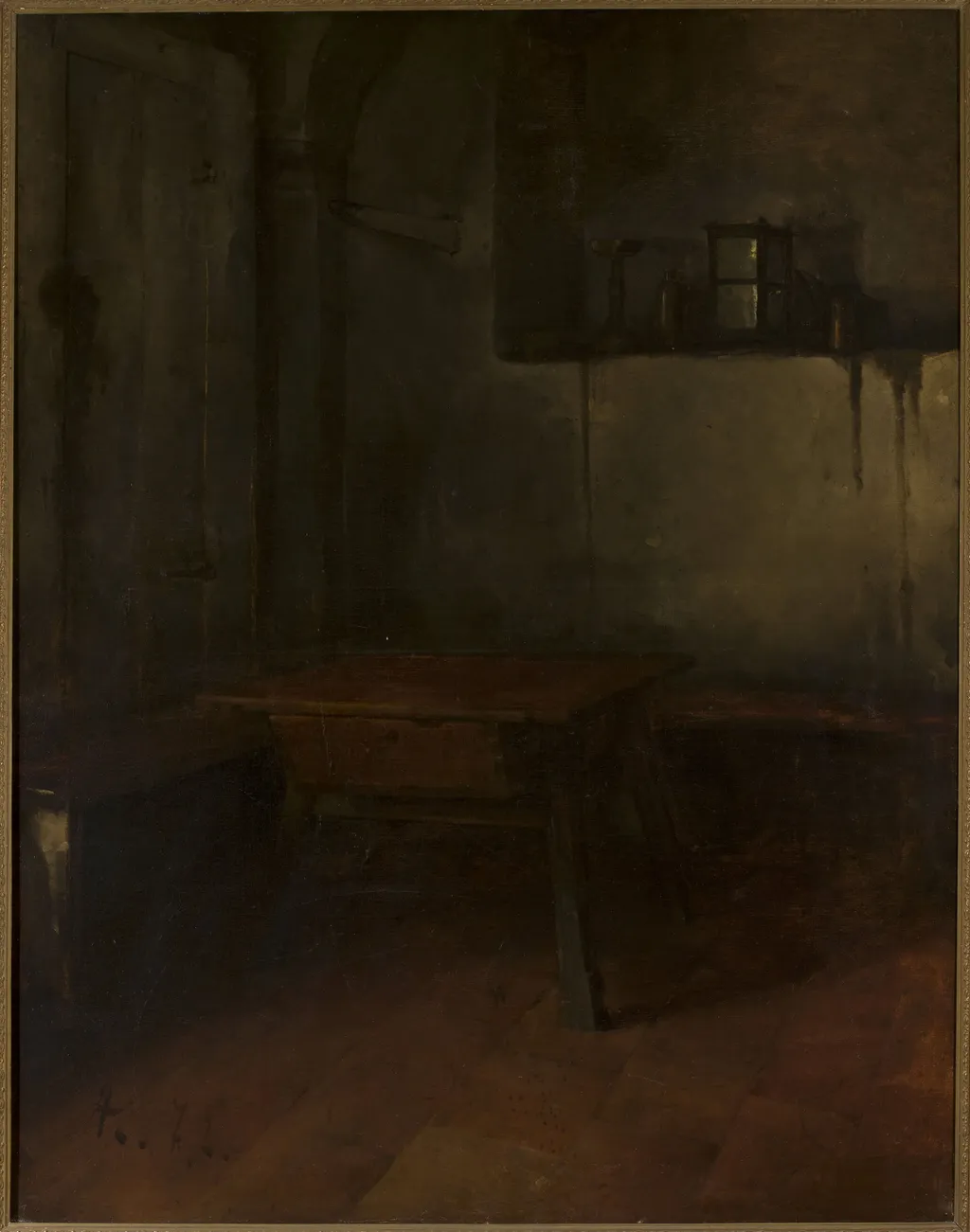 Room interior, by Unknown, oil, 1872