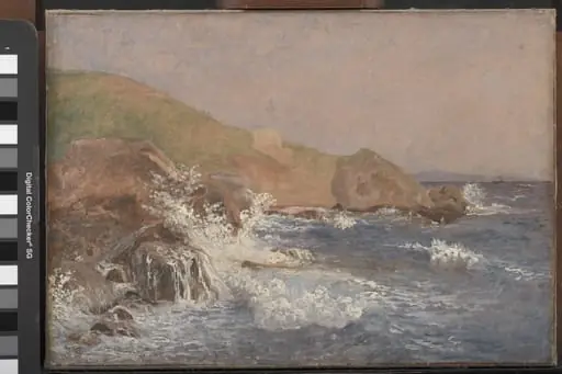 Rough Sea on a Rocky Coast, Capri, by Unknown