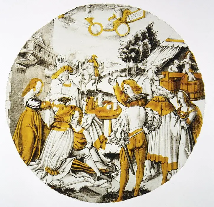 Roundel of The Planet Venus and Her Children, by Unknown