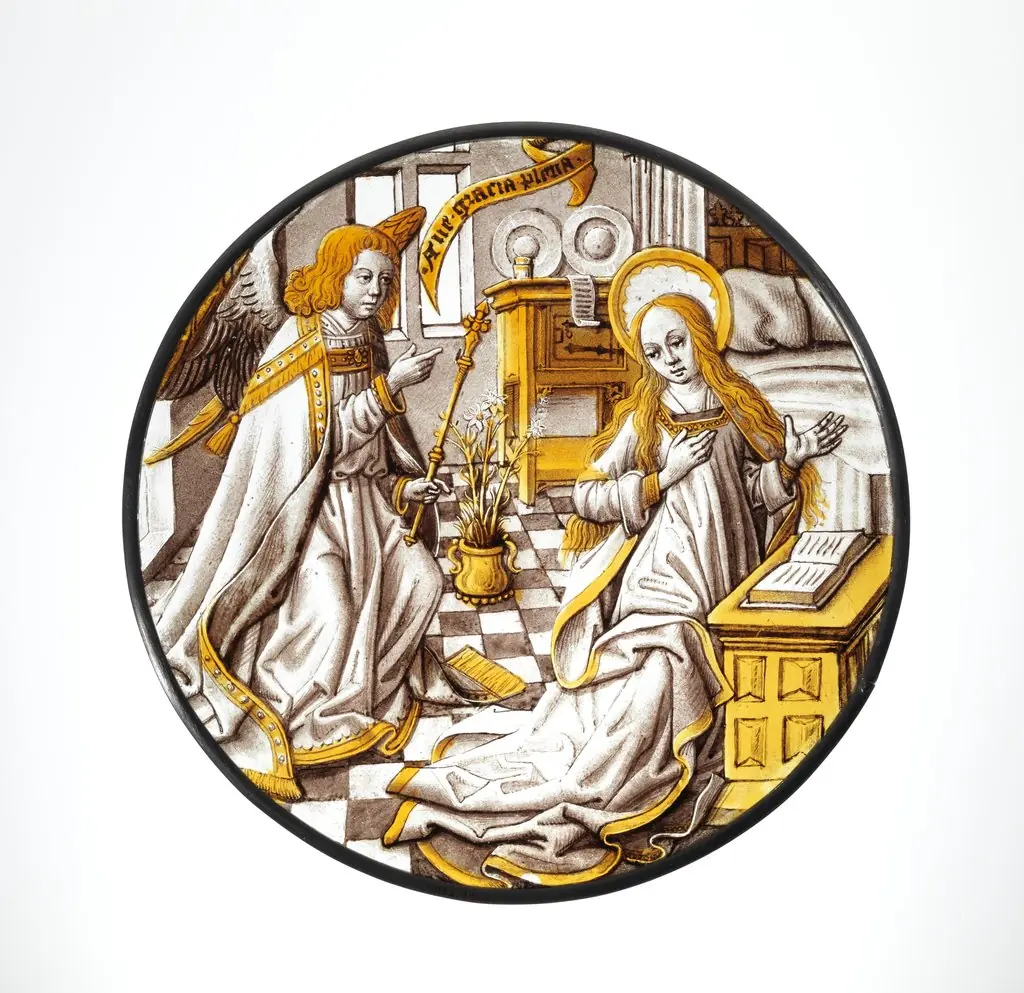 Roundel with Annunciation to the Virgin, by Unknown, 1505