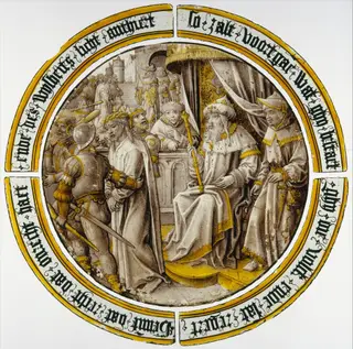 Roundel with Christ Condemned by Pilate, by Unknown, 1517