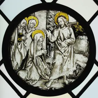 Roundel with Christ Taking Leave of His Mother, by Unknown, 1511