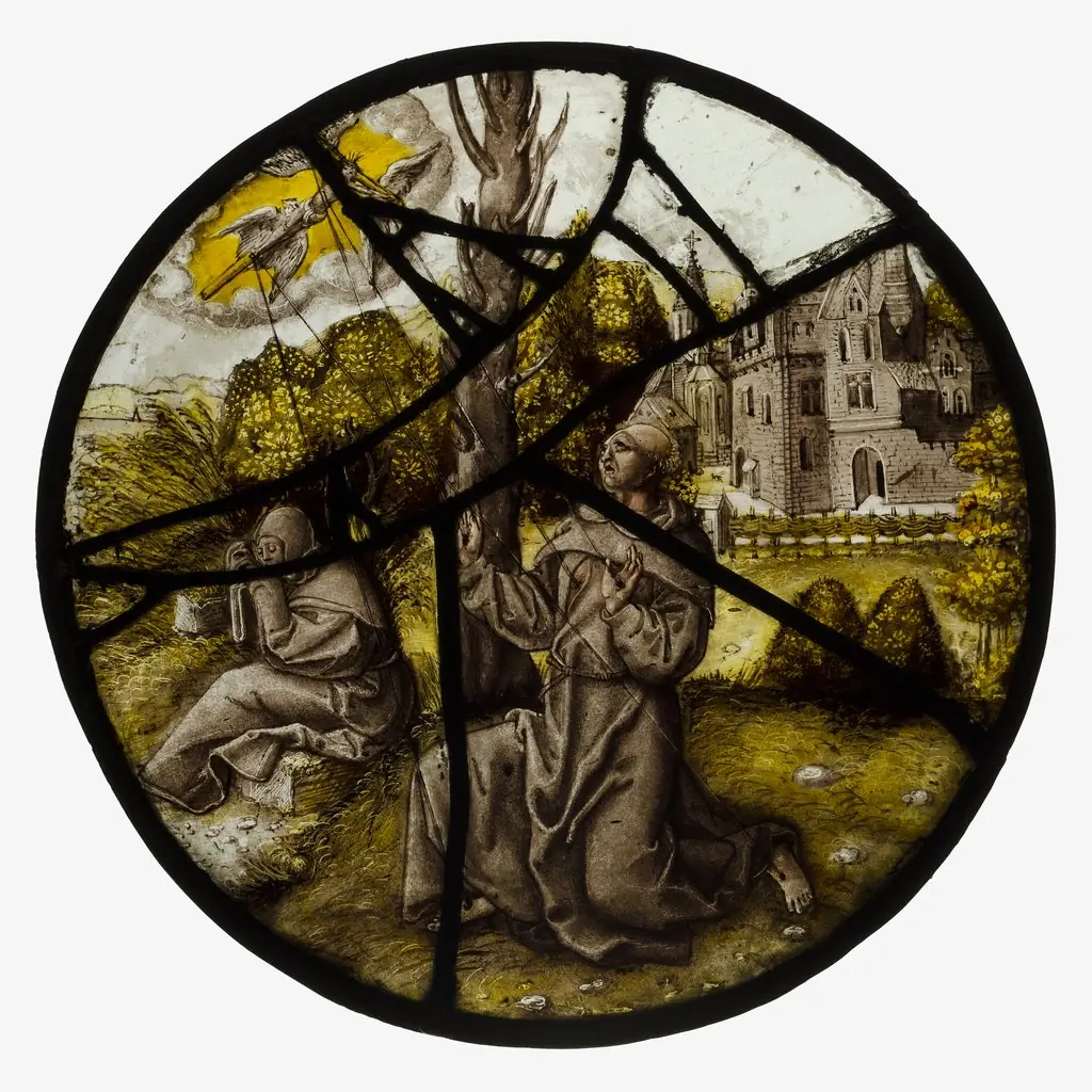 Roundel with Saint Francis Receiving the Stigmata, by Unknown, 1505