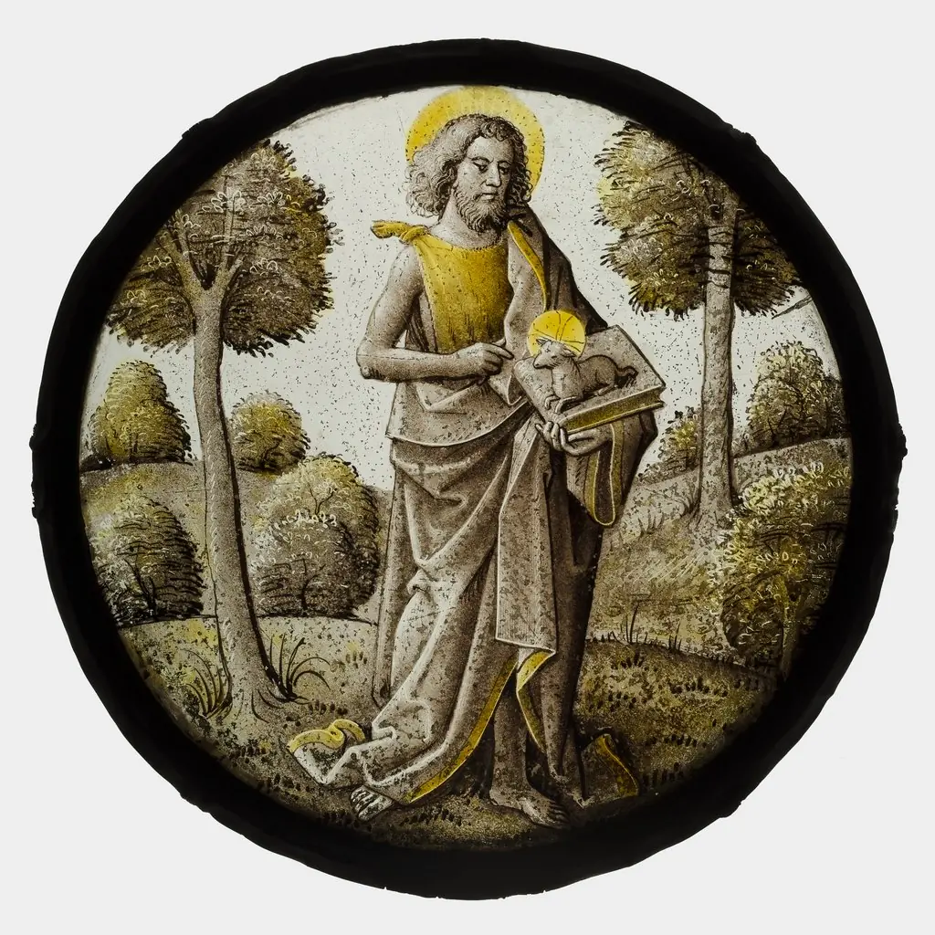 Roundel with Saint John the Baptist, by Unknown, 1520