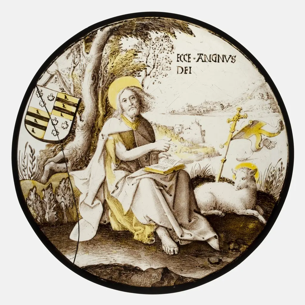 Roundel with Saint John the Baptist, by Unknown, 1510