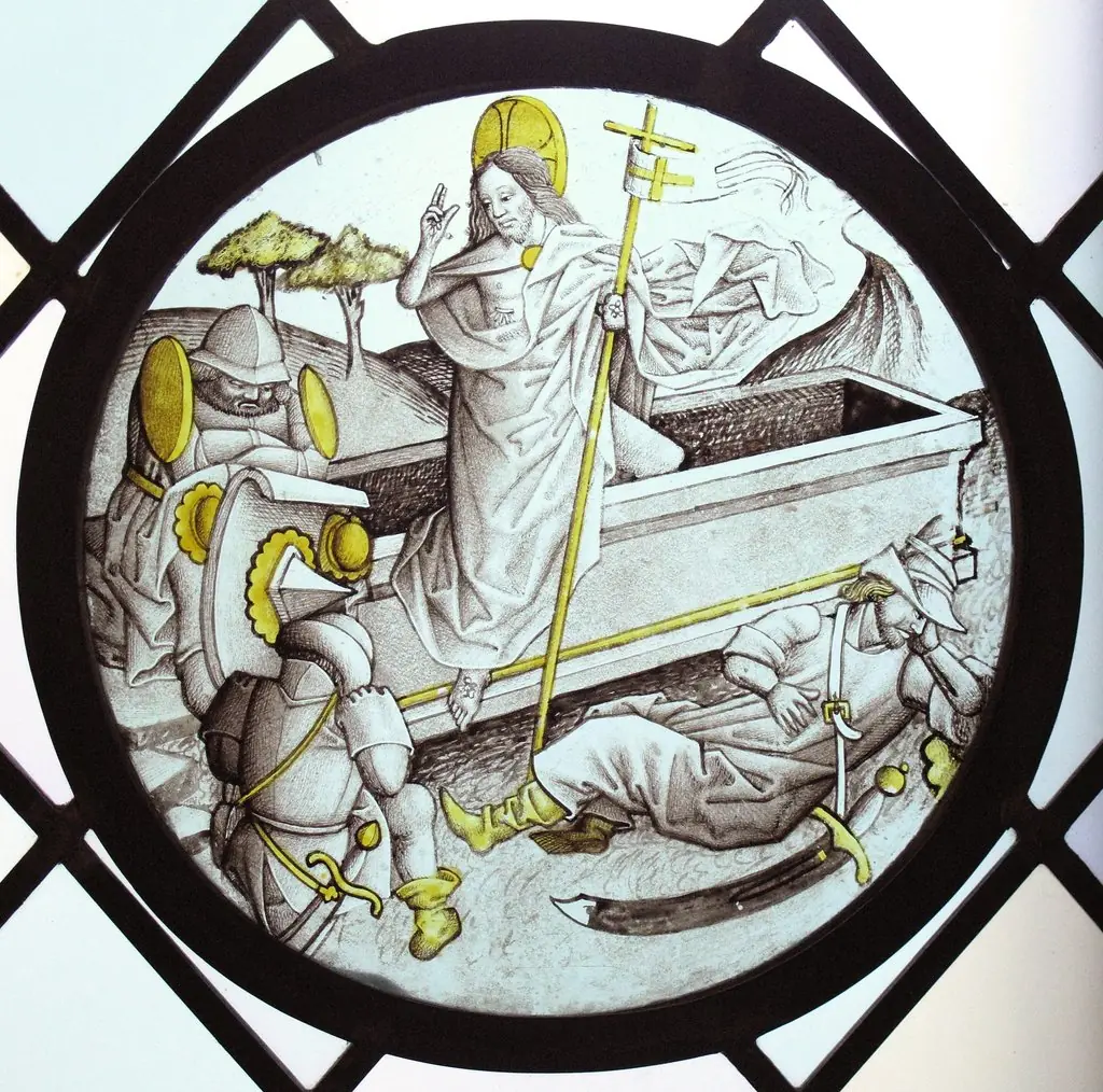 Roundel with the Resurrection, by Unknown, 1493