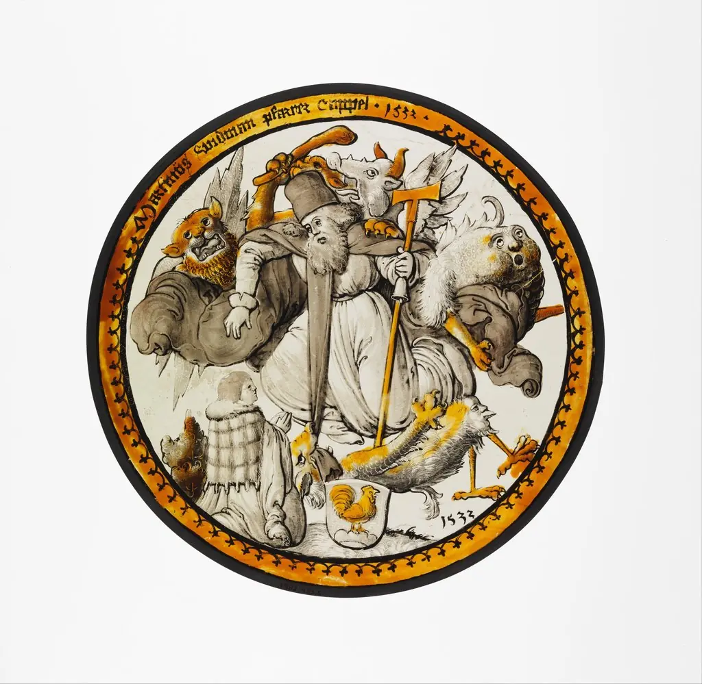 Roundel with the Temptation of Saint Anthony, by Unknown, 1532