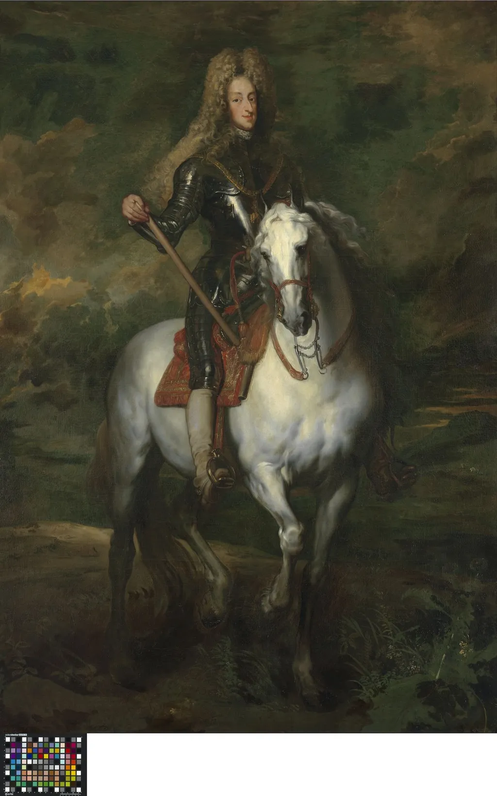 Ruiterportret van Maximiliaan Emmanuel van Beieren, by Unknown, oil, 1698