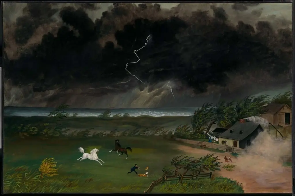 Running Before the Storm, by Unknown, 1870