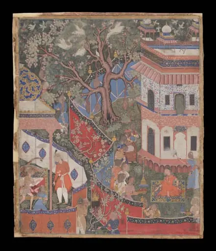 Rustam and Mihrafroz prepare for their wedding, by Unknown