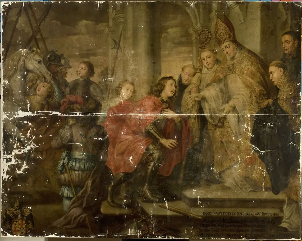 Saint Ambrose and Emperor Theodosius, by Unknown
