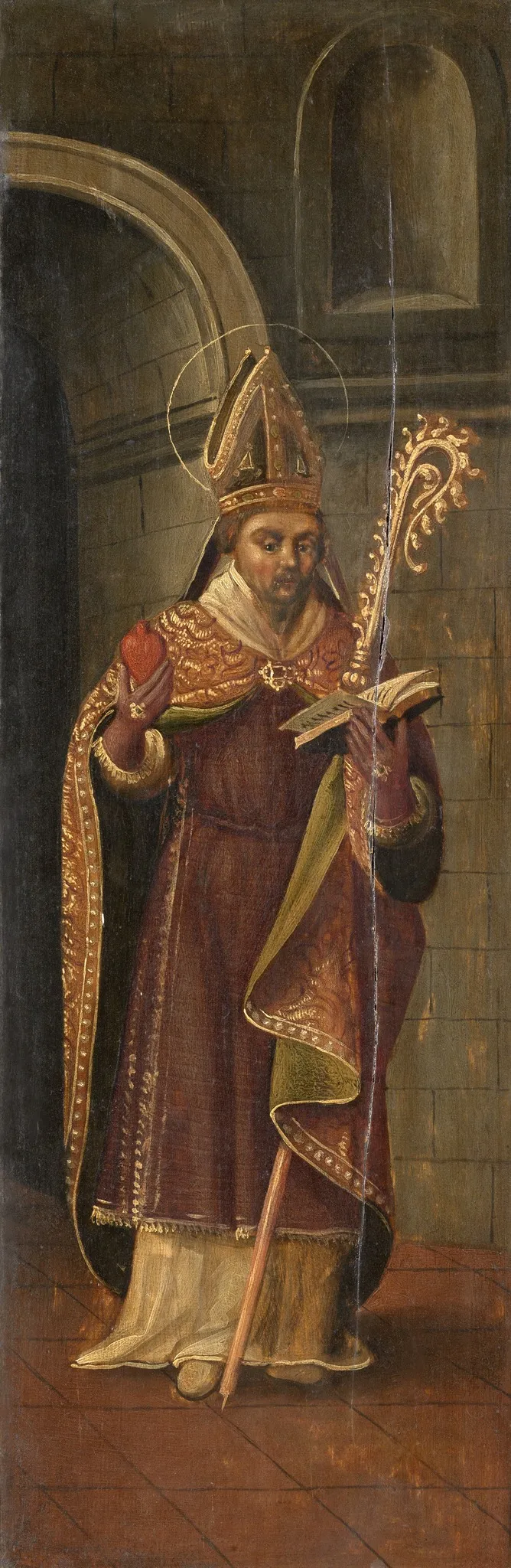 Saint Augustine, by Unknown, oil, 1650