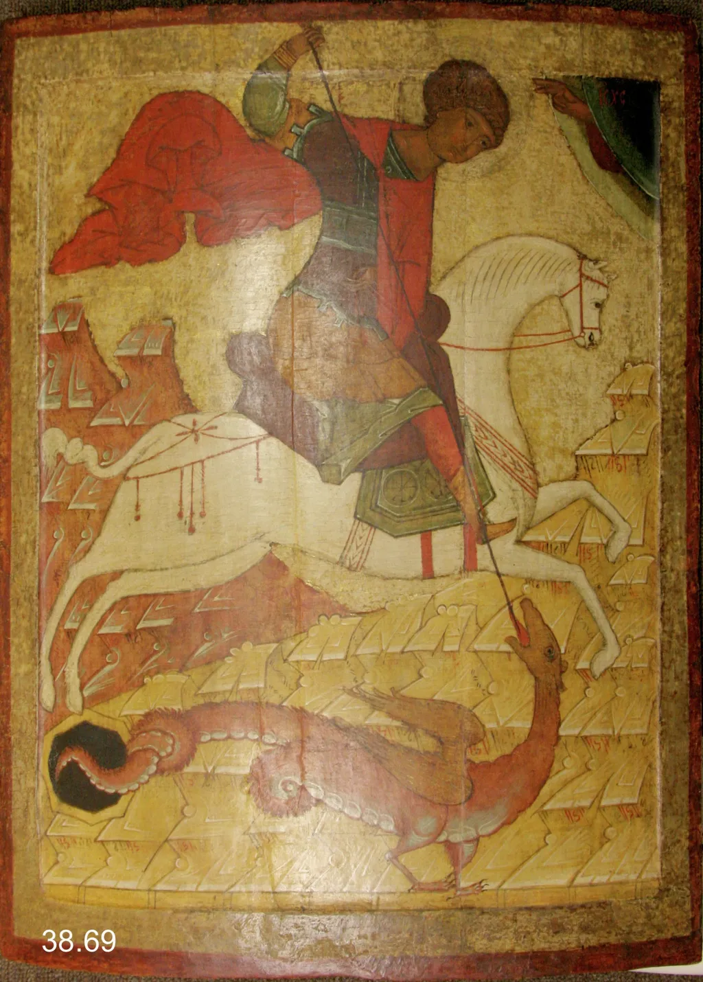 Saint George and the Dragon, by Unknown, unspecified