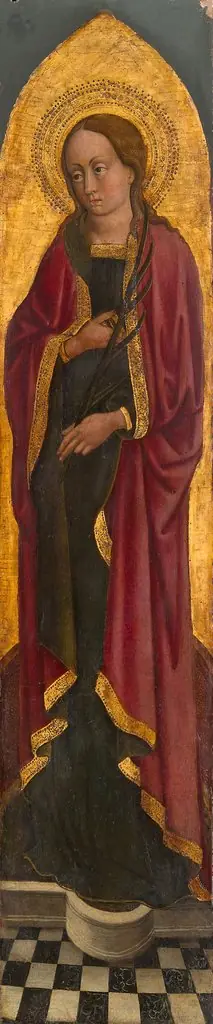 Saint Giustina of Padua from an Augustinian altarpiece, by Unknown