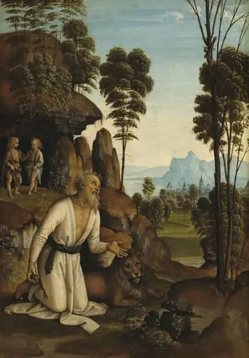 Saint Jerome in the Wilderness, by Unknown, 1495