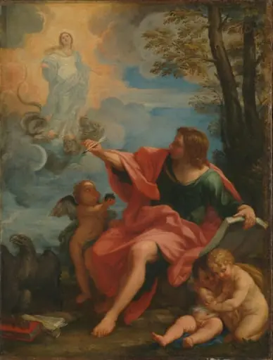 Saint John the Evangelist on Patmos, by Unknown