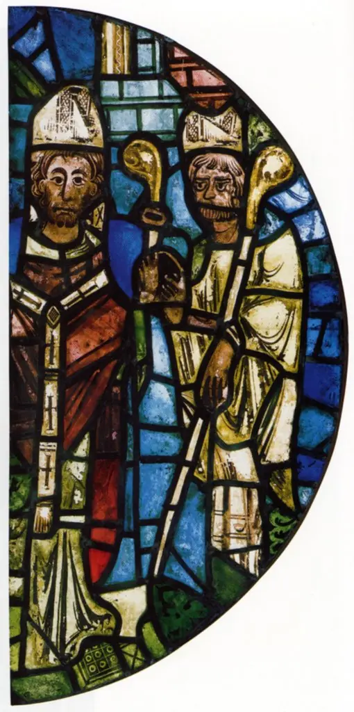 Saint Martial Founding the Cathedral of Saint-Pierre, by Unknown, 1196