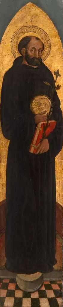 Saint Nicholas of Tolentino from an Augustinian altarpiece, by Unknown