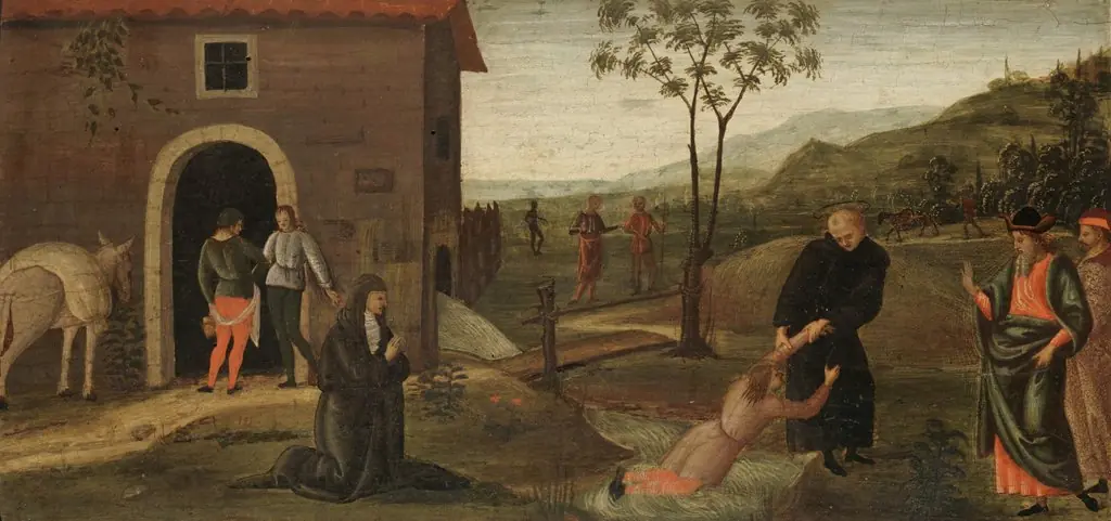 Saint Nicholas of Tolentino Rescuing a Boy from Drowning, by Unknown