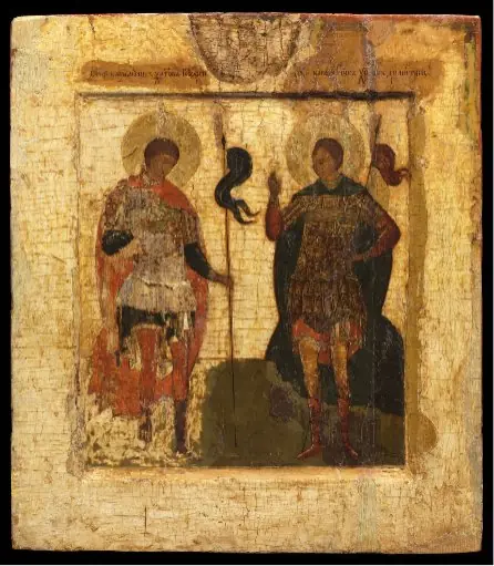 Saints George and Demetrius of Thessalonica, by Unknown