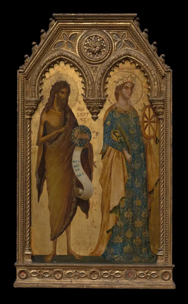 Saints John the Baptist and Catherine of Alexandria, by Unknown