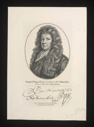 Samuel Pepys Esq, by Unknown