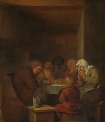 Saying Grace, by Unknown