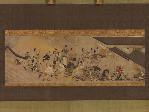 「六波羅行幸」　平治物語絵巻　断簡|Scene from “Imperial Visit to Rokuhara,” from The Tale of the Heiji Rebellion (Heiji monogatari), by Unknown, 1749