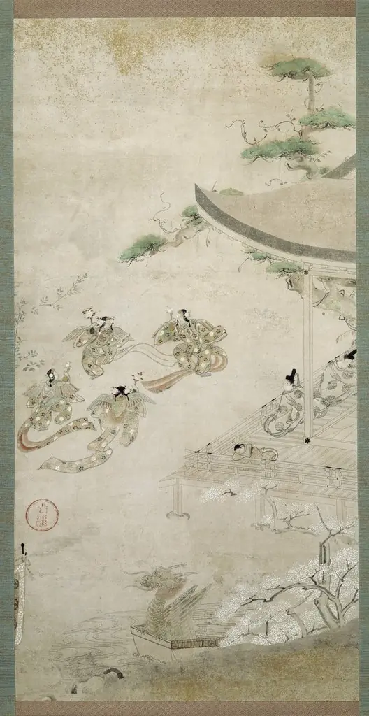 Scene from the Tale of Genji: from the chapter "Butterflies", by Unknown