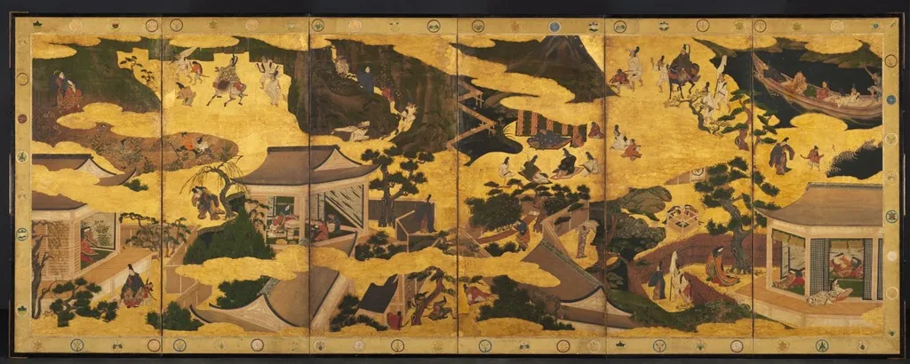 Scenes from the Tales of Ise, by Unknown, unspecified, 1604