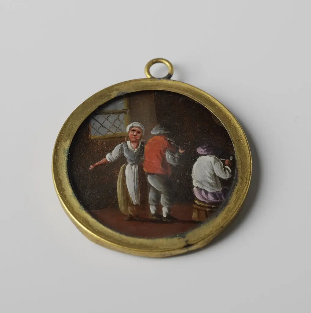 Schilderij met herbergscène, by Unknown, 1749