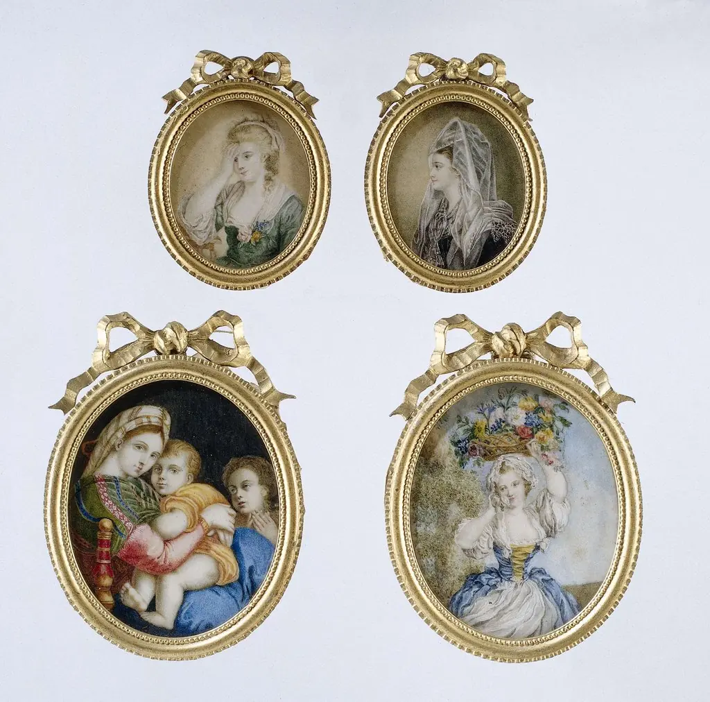 Schilderij met voorstelling van een vrouw met sluier, by Unknown, 1874