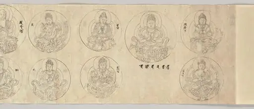 金剛界曼荼羅諸尊図像|Scroll of Deities of the Diamond World Mandala, by Unknown, 1083
