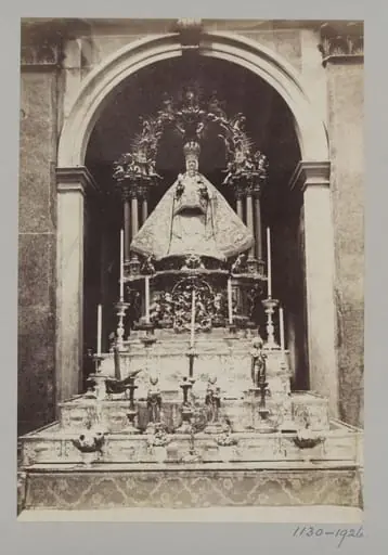 Sculpture of the Virgen del Sagrario, patron of Toledo, housed in the altarpiece of the Capilla del Sagrario in the Cathedral of Toledo, by Unknown