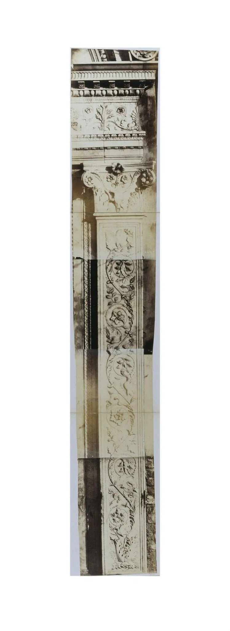 Sculptured Pilaster, Church of S. Giobbe, Venice, by Unknown, photographic, 1860
